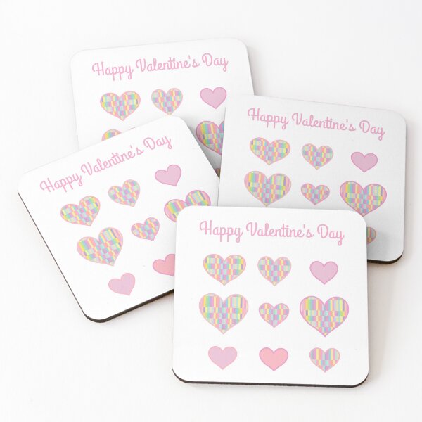 Item preview, Happy Valentine's Day: 9 Hearts with pastel pattern and colors designed and sold by greatnorris.