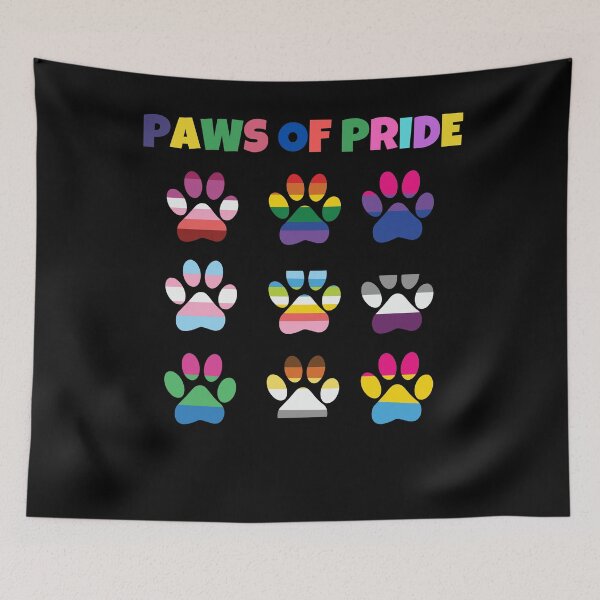 Item preview, Paws of Pride cute rainbow pride cat and dog paws gift designed and sold by TrendingTees4u.
