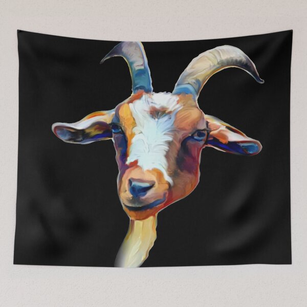 Item preview, oil painting of a goat designed and sold by Designwebjae.