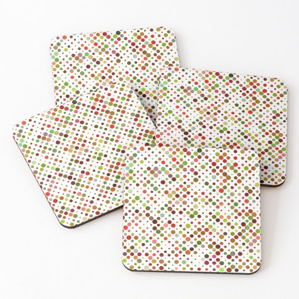 Item preview, Neutral Green, Orange & Brown Dots designed and sold by TGIYHome.
