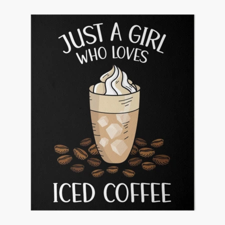 Kawaii Cute Iced Coffee For Coffee Lovers Art Board Print for