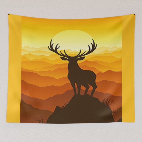 Item preview, Deer on the top of the mountain designed and sold by LoredanaOleinic.