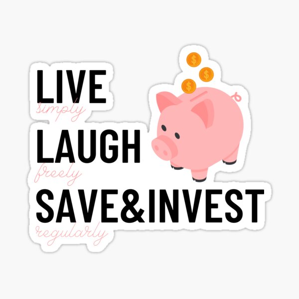 Item preview, Piggy Bank, Live, Laugh Save and Invest  designed and sold by ThoughtJumble.