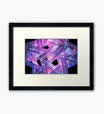 Star pink, white, blue Framed Print