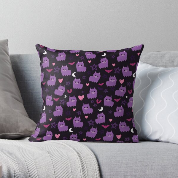 Pastel Goth Throw Pillow, Decorative Accent Pillow, Square Cushion Cover,  Whimsigoth Aesthetic, Gothic Room Decor, Octopus, Pastel Goth Home - Purple