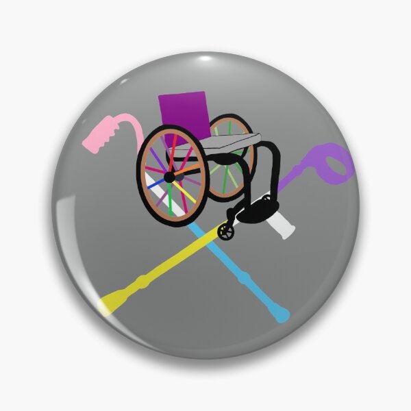 Item preview, Rainbow Wheelchair and Cross Crutches, Queer Cripple designed and sold by Quipplepunk.