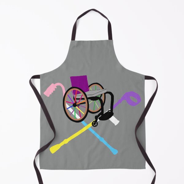 Item preview, Rainbow Wheelchair and Cross Crutches, Queer Cripple designed and sold by Quipplepunk.