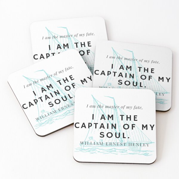 Item preview, William Ernest Henley "Invictus" Quote with ship designed and sold by DoctorKepler.