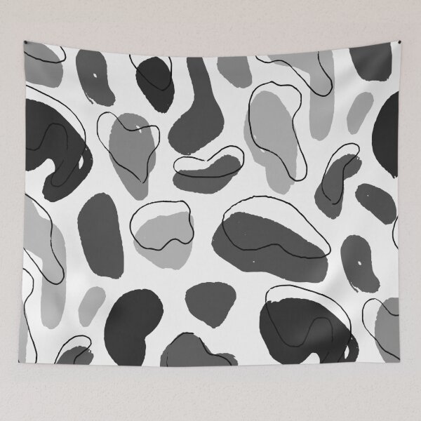 Item preview, Black and White Solid Color Pebbles designed and sold by Carolina Diaz.