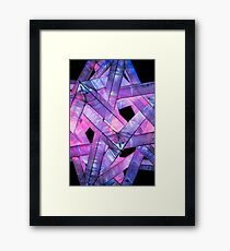 Star pink, white, blue Framed Print