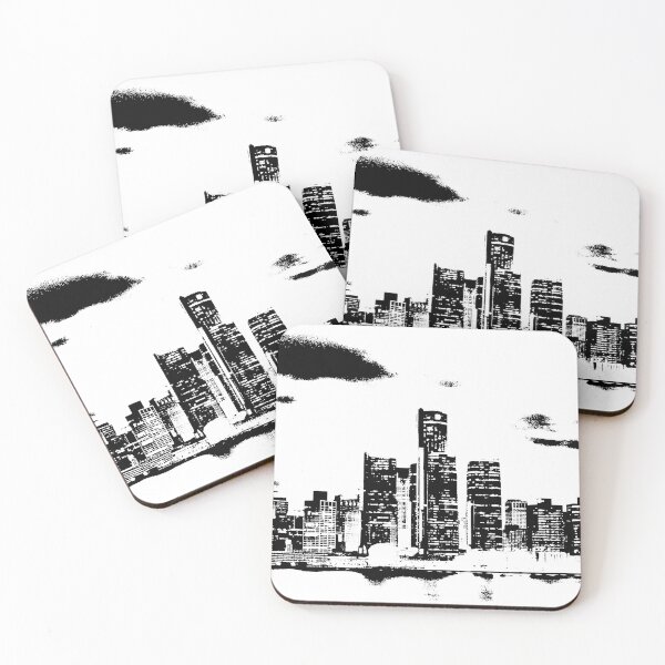 Item preview, Detroit City Skyscraper Skylines designed and sold by zareworks.