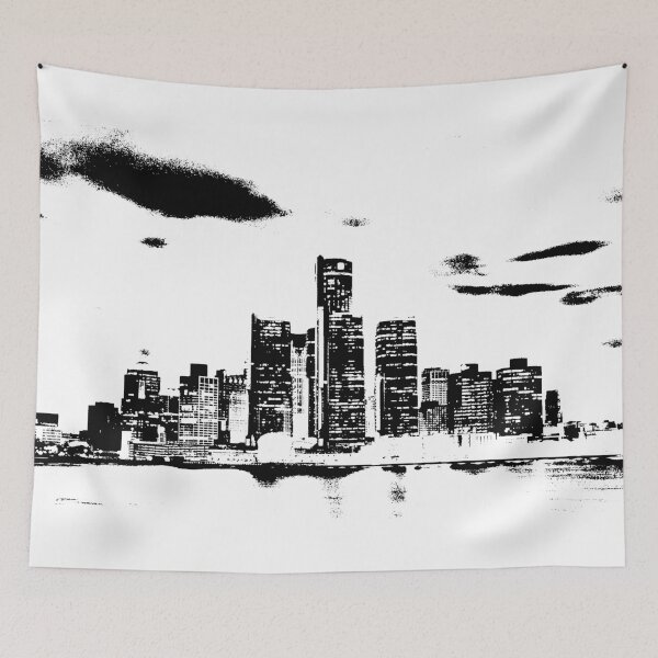 Item preview, Detroit City Skyscraper Skylines designed and sold by zareworks.
