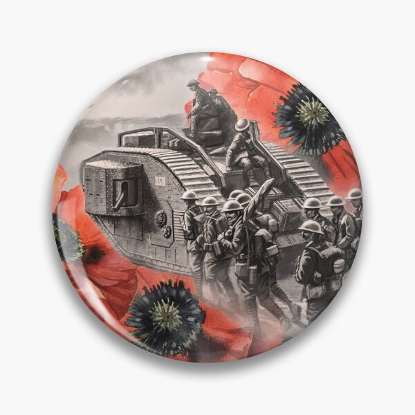 Item preview, Poppy mark IV tank , war remembrance, poppy  designed and sold by cinnamonrollart.