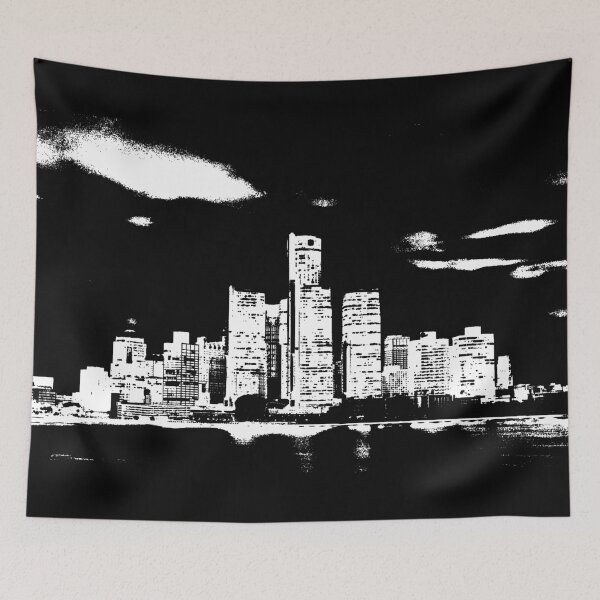 Item preview, Detroit City Skyscraper Skylines designed and sold by zareworks.
