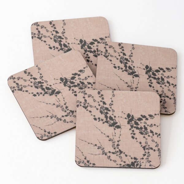 Item preview, Branches and leafes, pink and black designed and sold by jwebmarket.