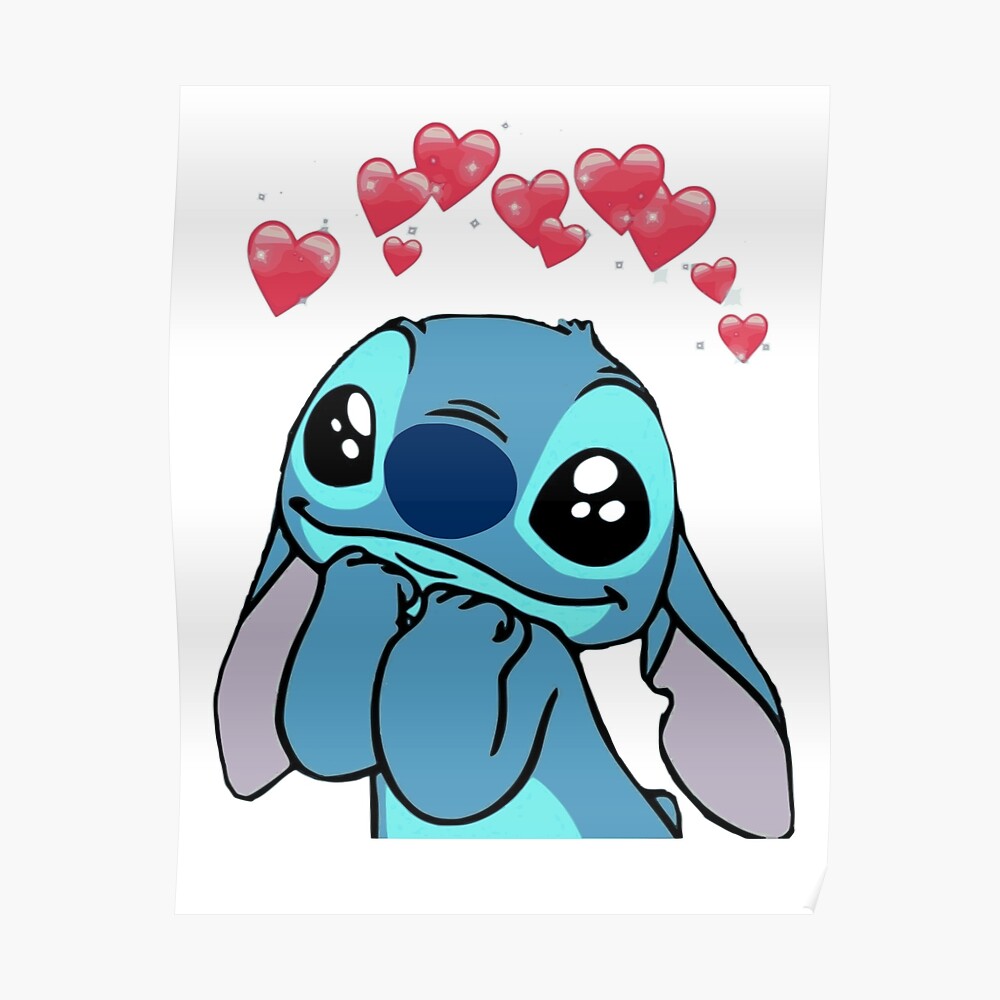 Stitch Love Heart Valentine S Day Sticker By Besta Redbubble