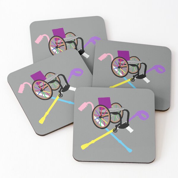Item preview, Rainbow Wheelchair and Cross Crutches, Queer Cripple designed and sold by Quipplepunk.