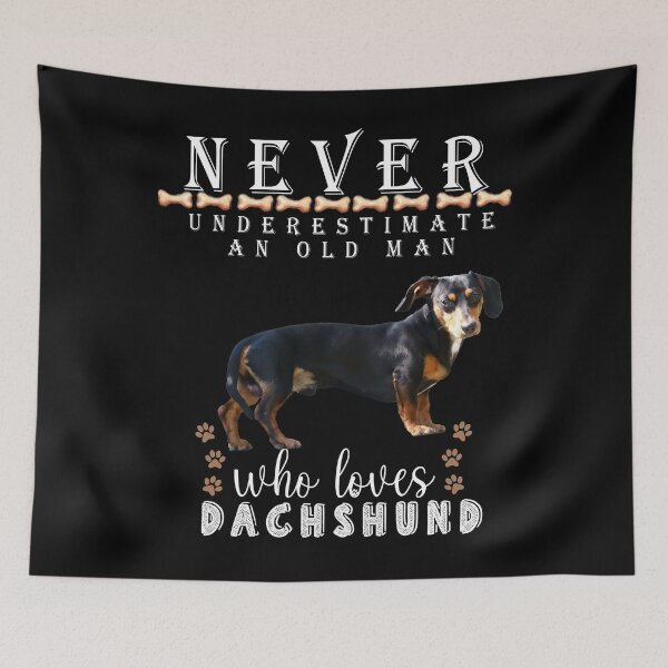 Item preview,  Never underestimate an old man who loves Dachshund  designed and sold by . JustBeUnique ..