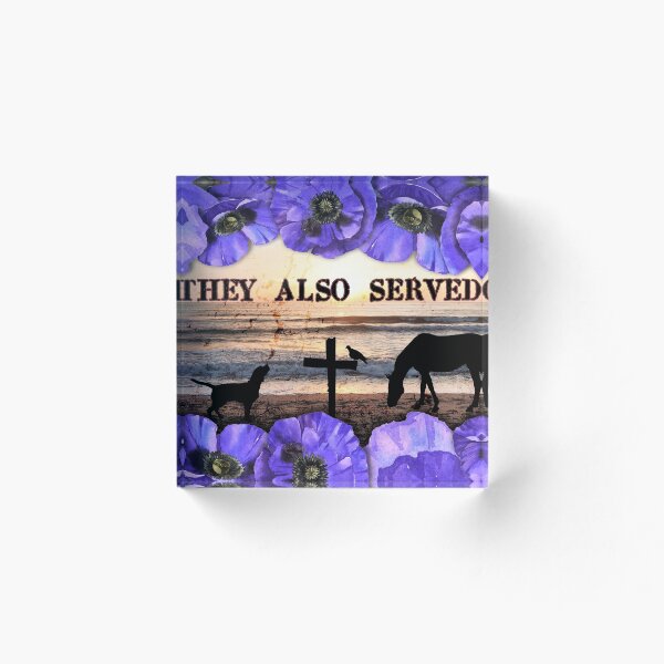 Item preview, They also served animal remembrance, war remembrance, veterans day, VE day, animal poppy, purple poppy, service dogs, service horses, lest we forget designed and sold by cinnamonrollart.