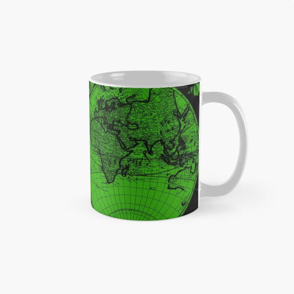Item preview, Vintage Map of The World (1685) Black & Green  designed and sold by BravuraMedia.