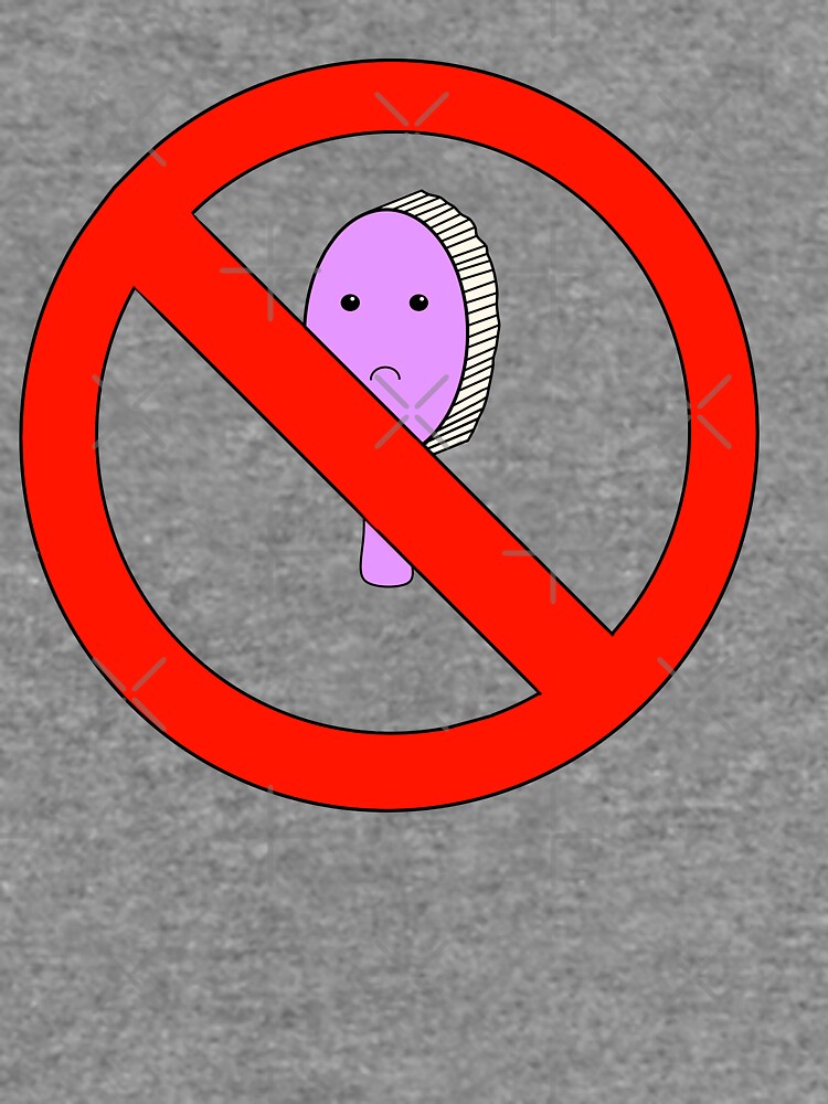 "No Hair Brush Allowed! White Version" Lightweight Sweatshirt by