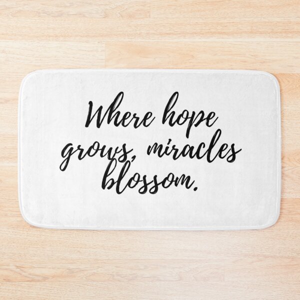 Item preview, Where Hope Grows, Miracles Blossom Inspirational Motivational Quote Art Image designed and sold by UncleFizziwigs.