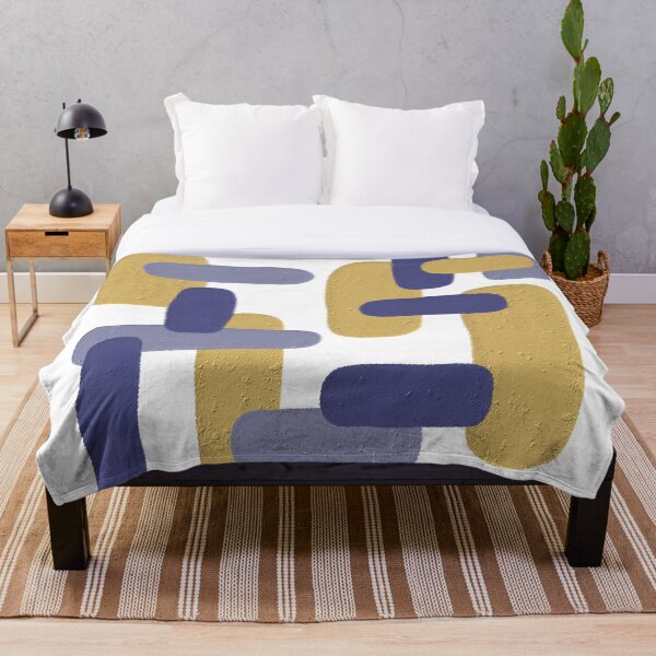 Item preview, Abstract Blue and Mustard Geo Shapes designed and sold by Cato99.