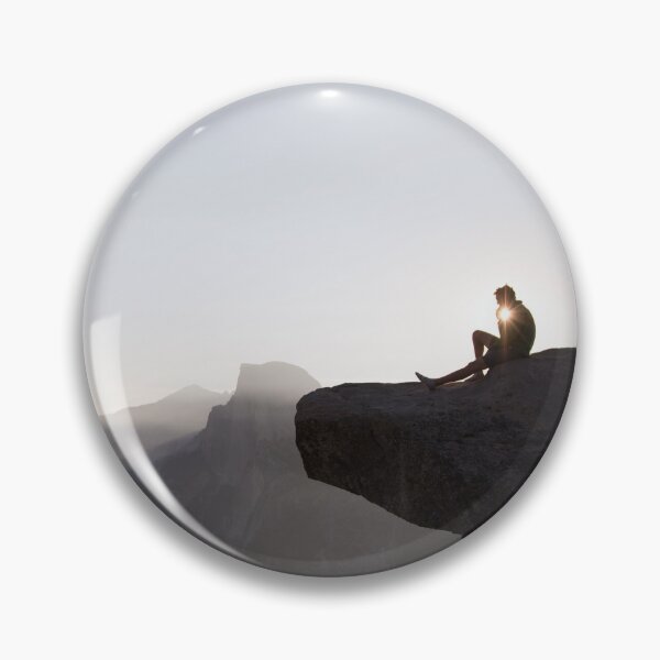 Item preview, Yosemite national park hiker on cliff sunlight designed and sold by Piosenka Art.