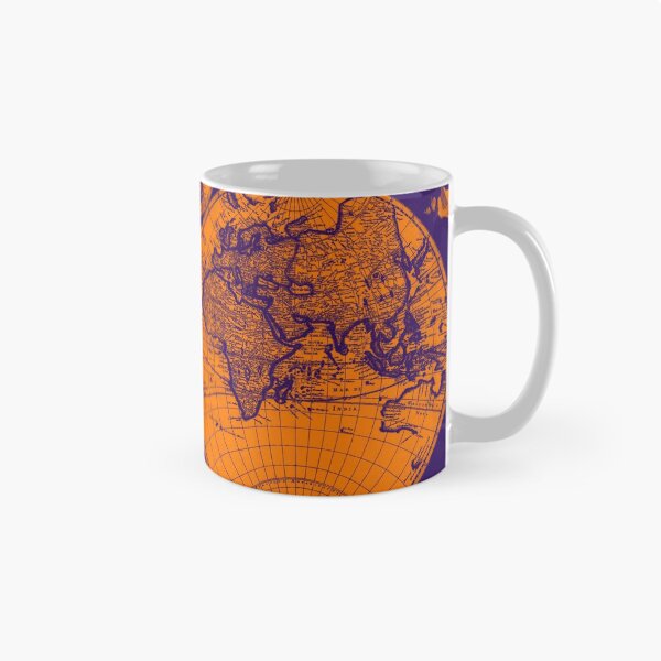 Item preview, Vintage Map of The World (1685) Purple & Orange  designed and sold by BravuraMedia.