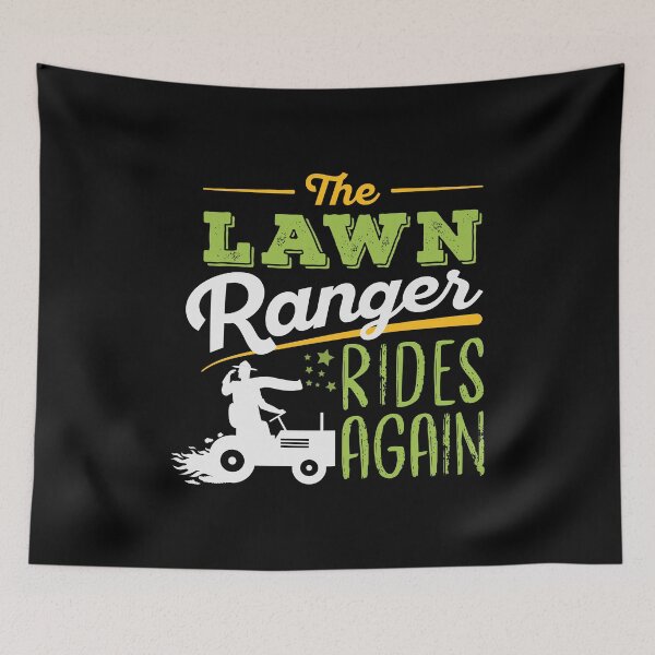 Item preview, The Lawn Ranger Rides Again- Funny Garden Tractor Lover and Lawn Mower Pun designed and sold by Scratches Tees.
