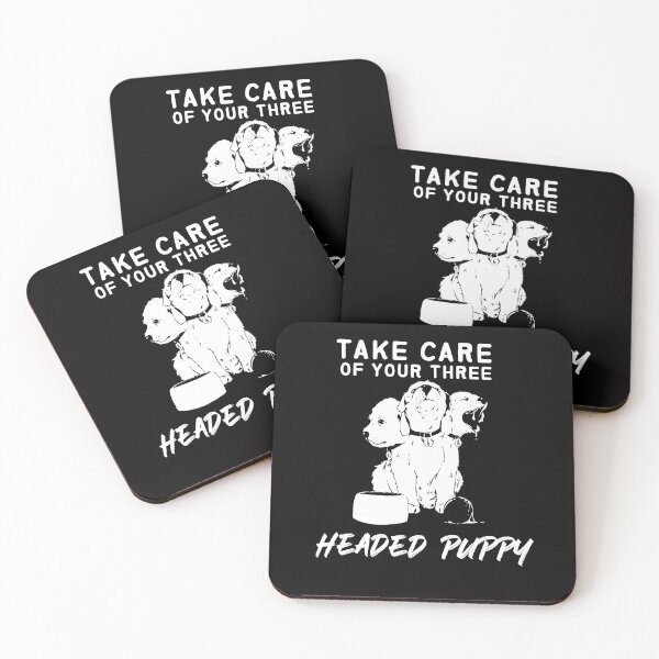 Item preview, take care of your three headed puppy designed and sold by Hannah  Pillic.