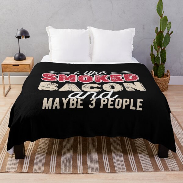 Item preview, I Like Smoked Bacon And Maybe 3 People - Funny Humor Bacon Lover Sayings designed and sold by Scratches Tees.