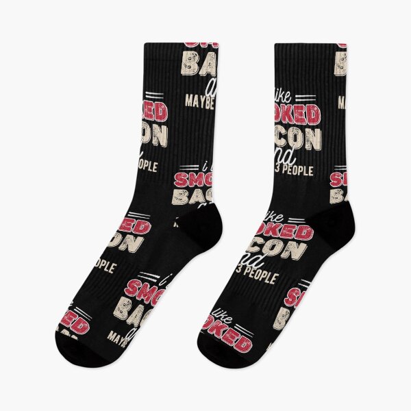 Item preview, I Like Smoked Bacon And Maybe 3 People - Funny Humor Bacon Lover Sayings designed and sold by Scratches Tees.