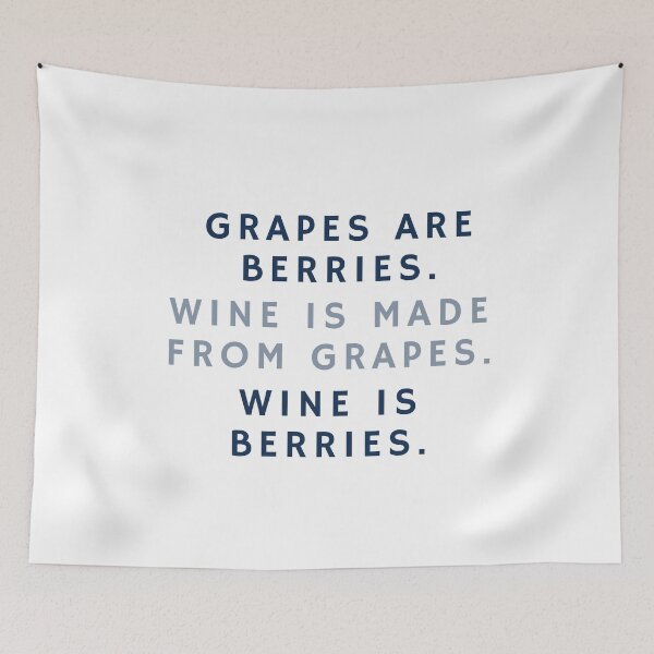 Item preview, Funny Wine Logic - Wine Is Berries designed and sold by FishWorldwide.