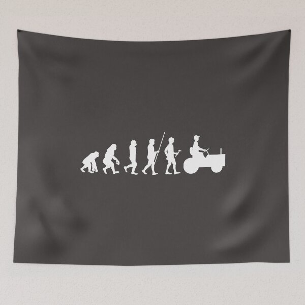 Item preview, Garden Tractor Human Evolution Funny Lawn Mowing Silhouette designed and sold by Scratches Tees.