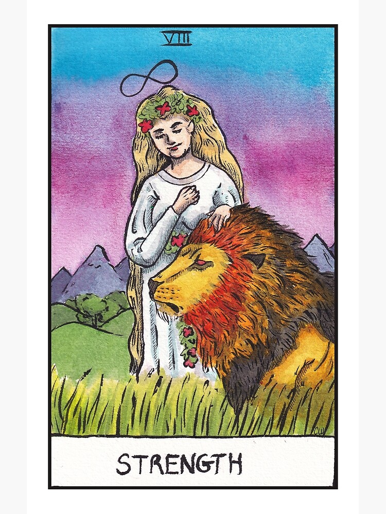 Mousepad Tarot Card Strength Major Arcana