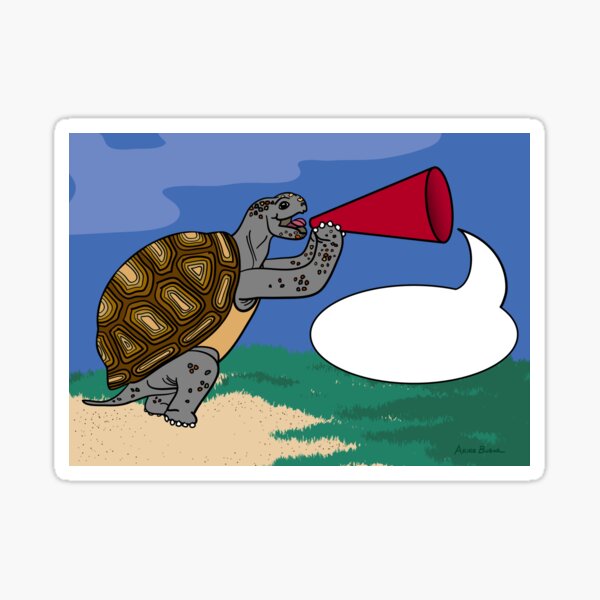 Tortoise has Something to Say! Sticker