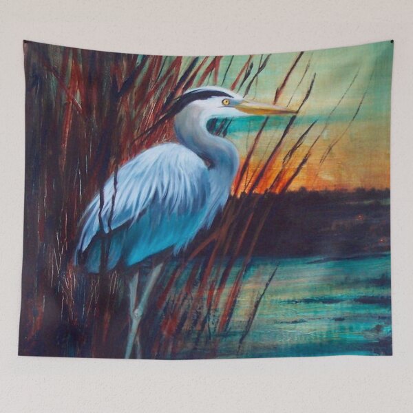 Artikelvorschau, Blauer Reiher auf dem Teich entworfen und verkauft von kogistudio-5.