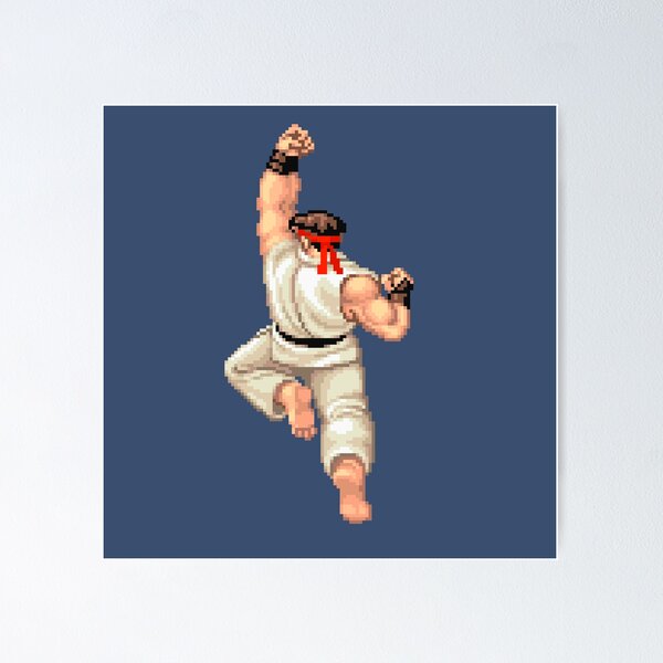 Street Fighter II Ryu Standing Ready to Fight Fireball · Creative Fabrica