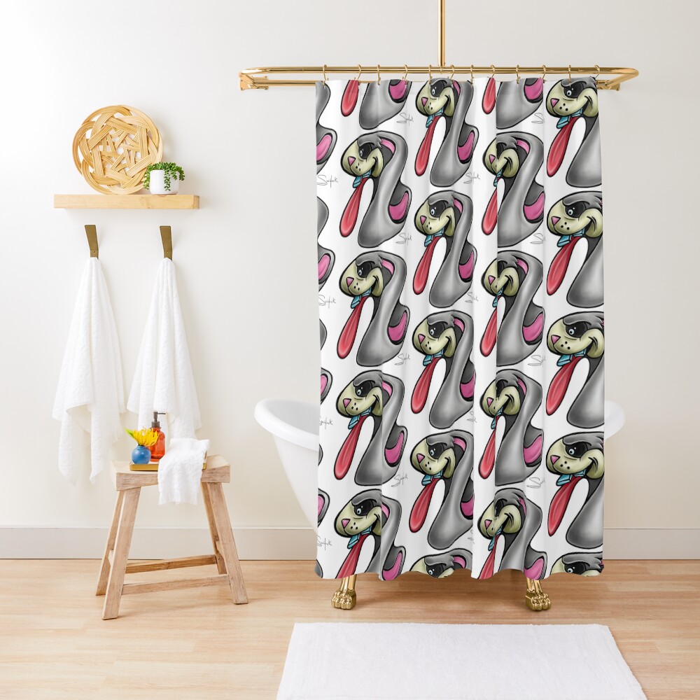 Morphed Rabbit stuck inside a shape Shower Curtain