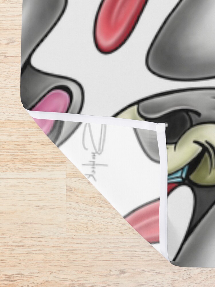 Alternate view of Morphed Rabbit stuck inside a shape Shower Curtain
