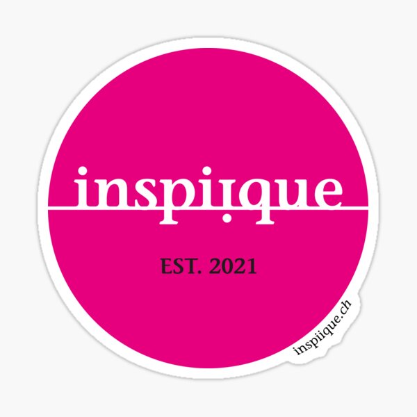 inspiique - your inspiration boutique (Logo pink) Sticker