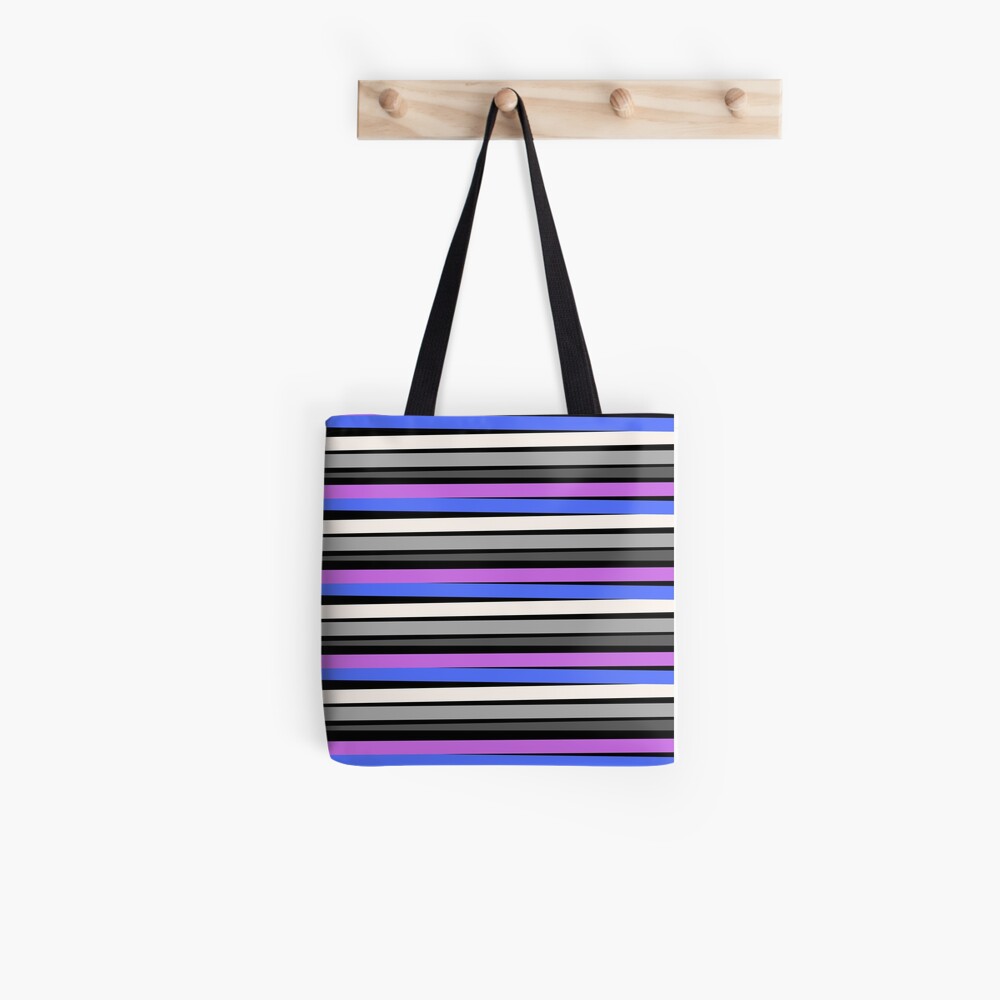 Colorful Simple purple and blue horizontal lines stripe art pattern by  Kartiki Tote Bag for Sale by Repeat Pattern