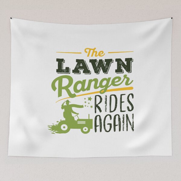 Item preview, The Lawn Ranger Rides Again- Funny Garden Tractor Lover and Lawn Mower Pun designed and sold by Scratches Tees.