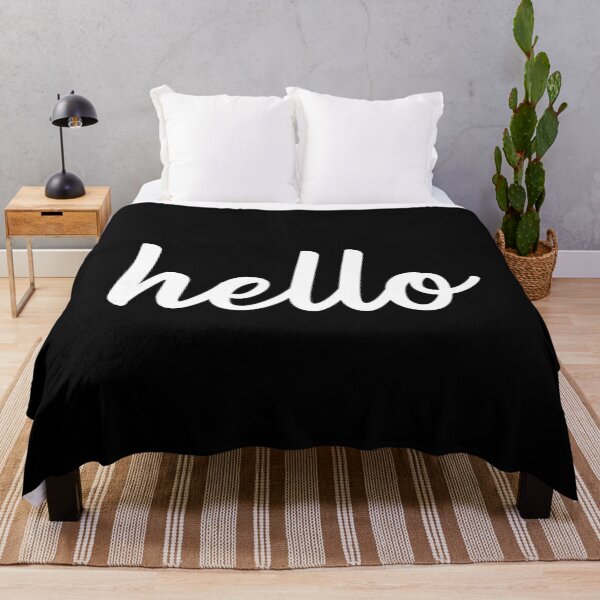 Item preview, Hello Typography (White) designed and sold by quoteedesigns.