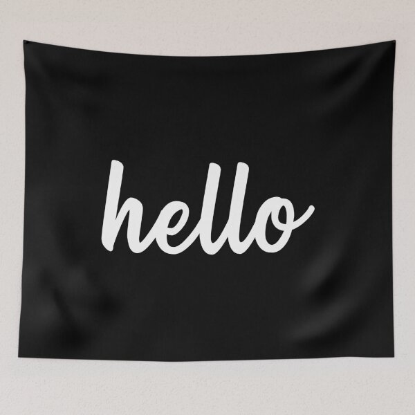 Item preview, Hello Typography (White) designed and sold by quoteedesigns.