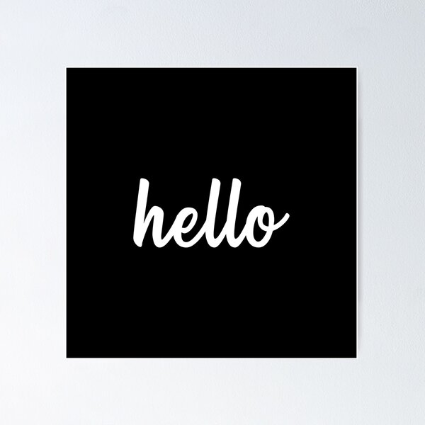Item preview, Hello Typography (White) designed and sold by quoteedesigns.