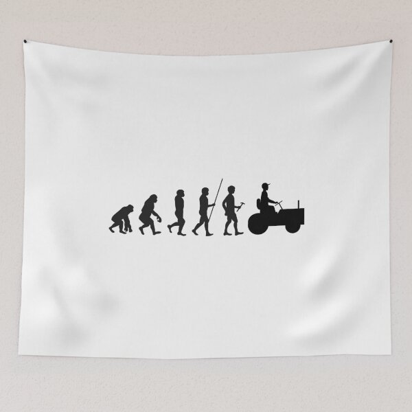 Item preview, Garden Tractor Human Evolution Funny Lawn Mowing Silhouette designed and sold by Scratches Tees.