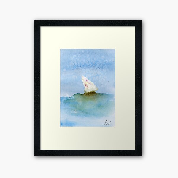 Boat at sea #4 – Daily painting #761 Framed Art Print