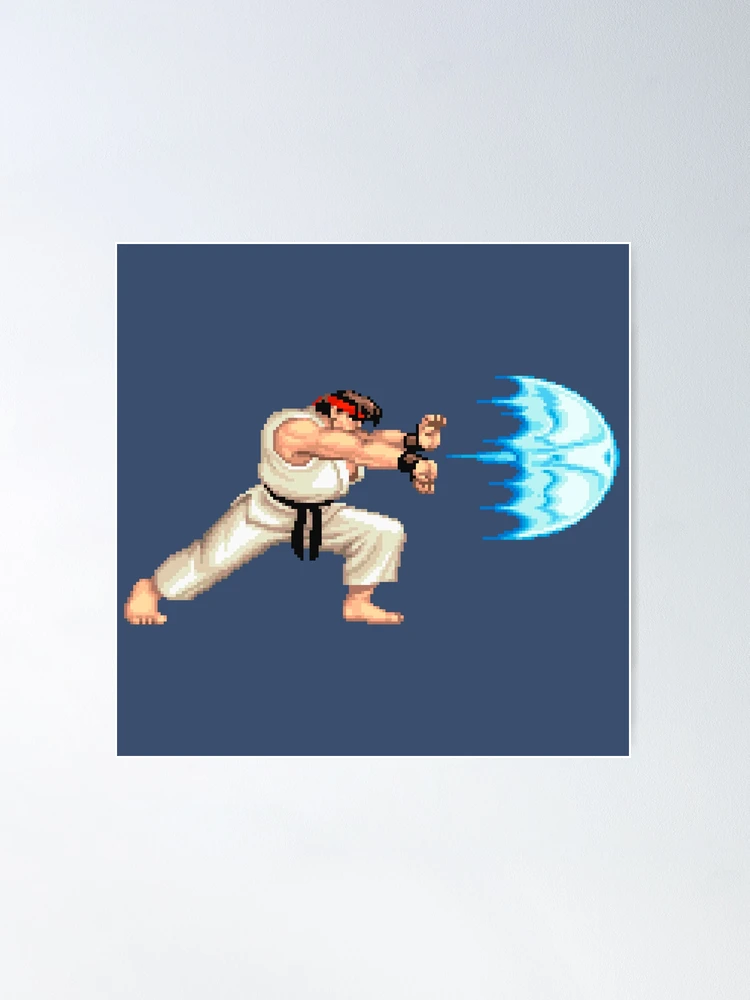 Street Fighter II Ryu Standing Ready to Fight Fireball · Creative Fabrica